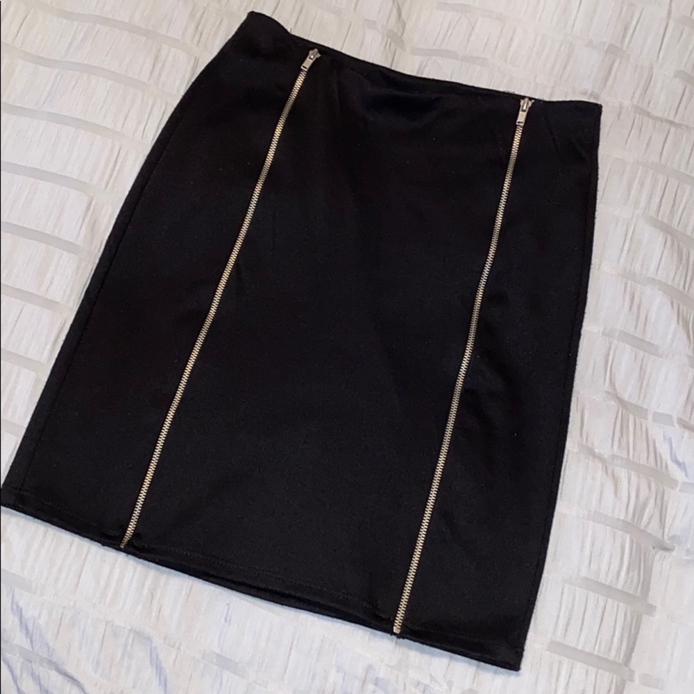 Black mini skirt